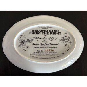 Star Trek Second Star From The Right Decorative Plate By The Hamilton Collection
